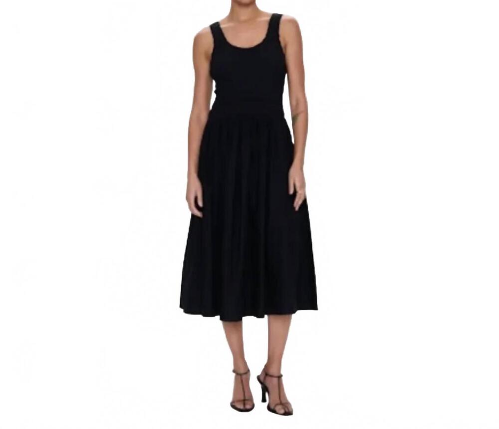 NEW PISTOLA alessia midi dress in black